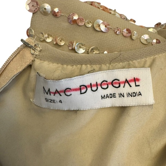 Mac Duggal - NWT Sequin V-Neck Long Bishop-Sleeve Midi Formal Dress - Picture 10 of 12